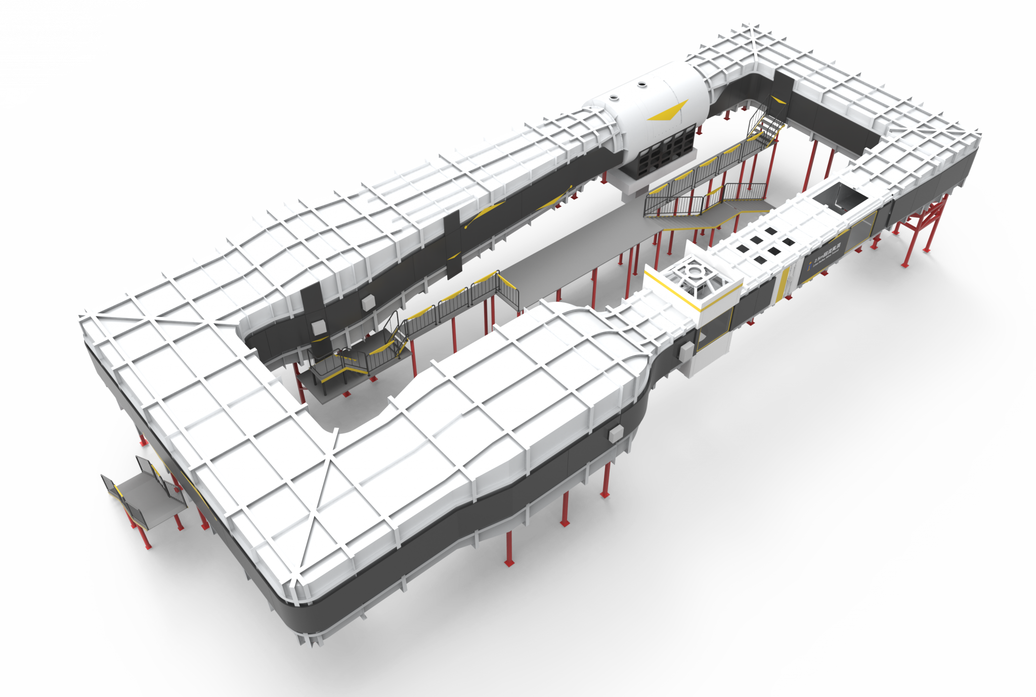 A simulation of the bicycle aerodynamic test rig in the HKUST wind tunnel.